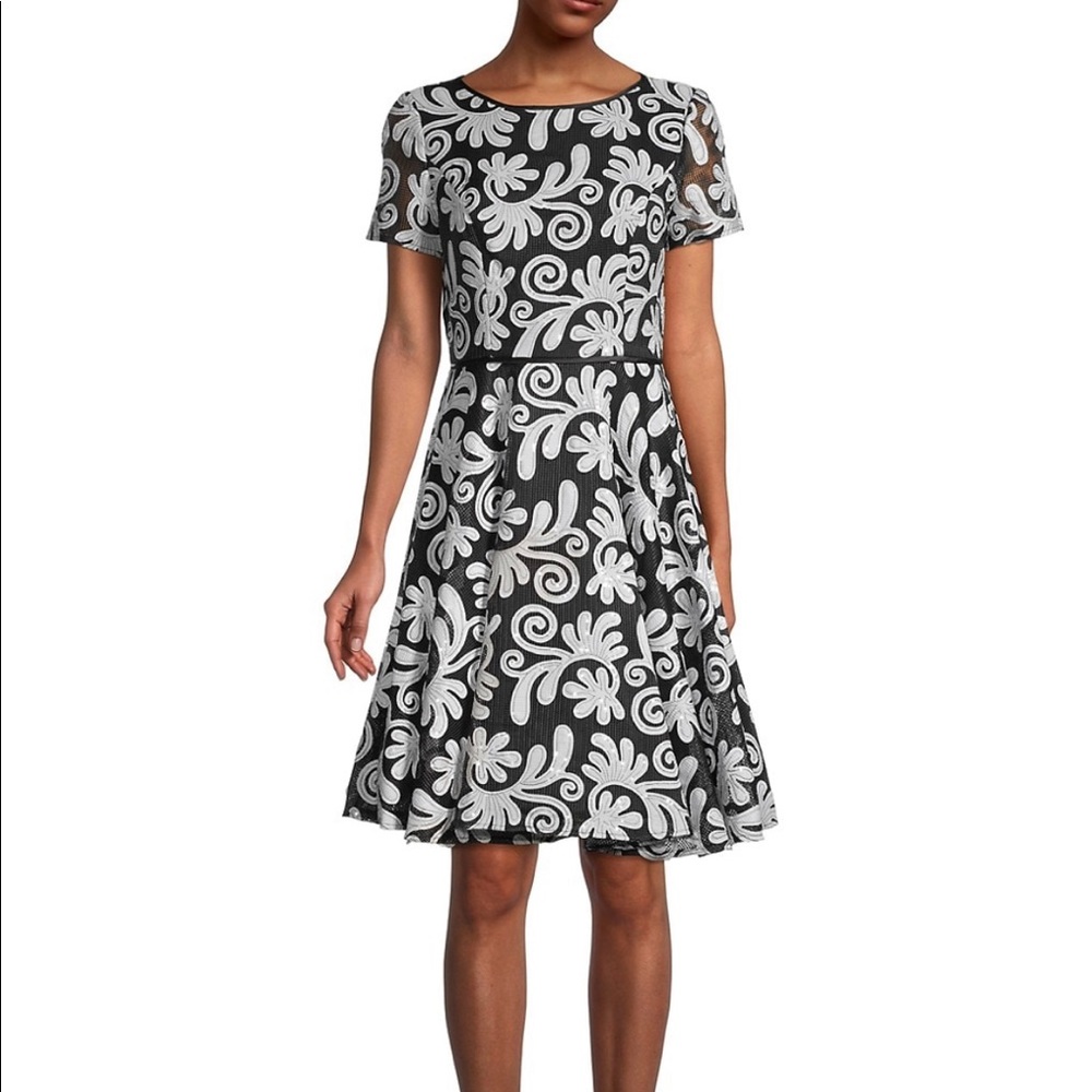 Shani Black and White Dress